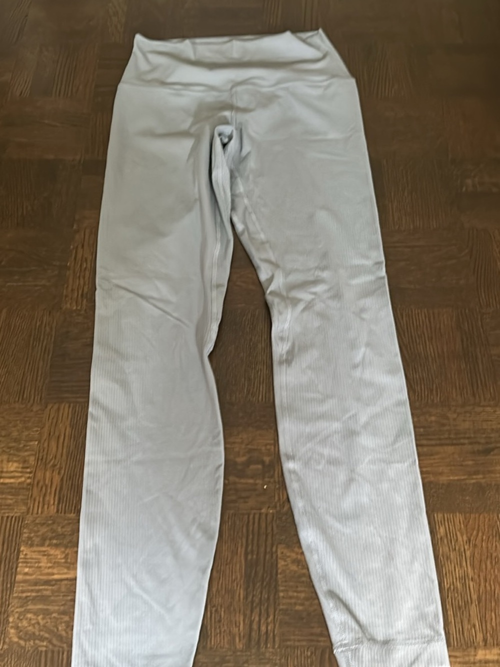 lululemon athletica Light Gray Ribbed legging